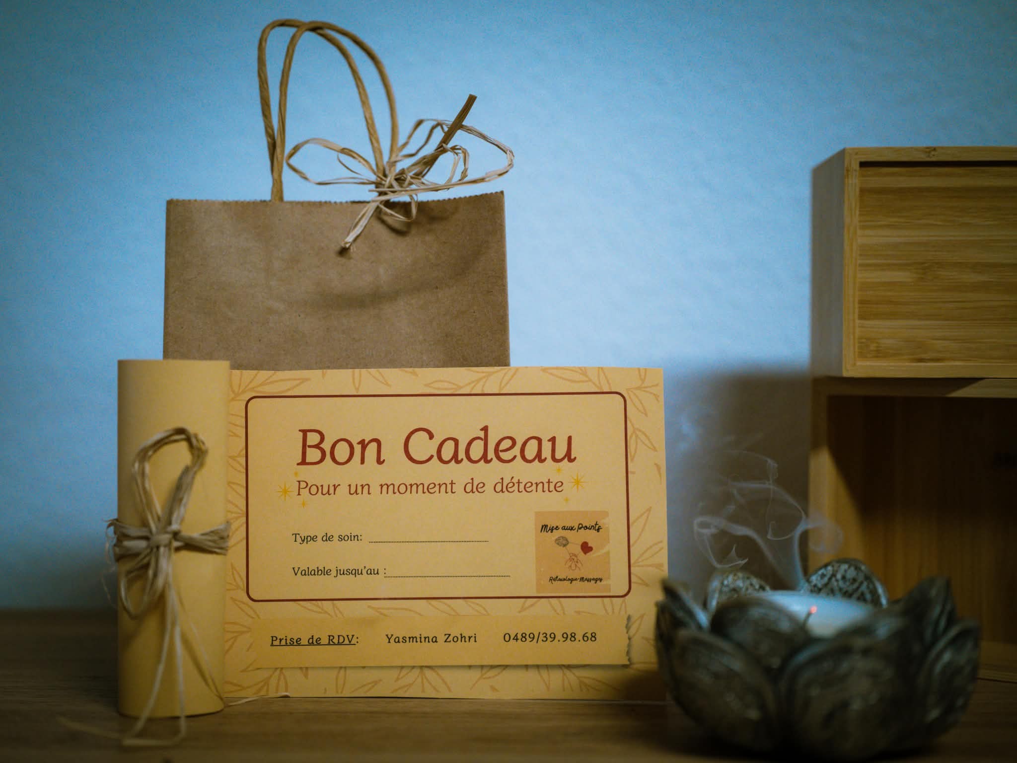 Bon cadeau Mise aux Points dans son paquet cadeau